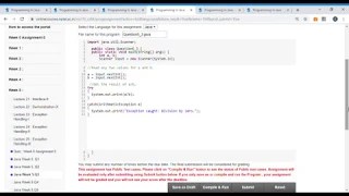 Programming In Java Unit 7 week 5 Q3