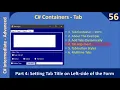 C TabContainer Control Part 4 Tab Alignment C Advanced Tutorial