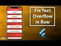 Flutter Tutorial - Fix Text Overflow Row Overflow