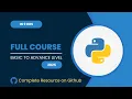 Complete Python Course Basic to Advanced Full Tutorial with Practical Implementation