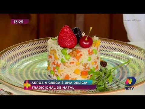 Arroz a grega é uma delícia tradicional de Natal