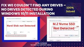 SSD Drive Partition not Showing while installing windows 11 / Win 10 | NVMe, M.2 | How To New 2025