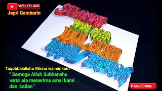 Download Selamat hari raya idul fitri 1441 H | Cara membuat tulisan Hari Raya Idul Fitri 1441 H/2020 M 3D MP3