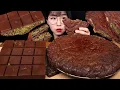 ASMR MUKBANG| 대왕 두바이 초콜릿 먹방🍫💚두바이 스타일 쿠키 GIANT DUBAI CHOCOLATE COOKIE