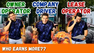 Trucking Income Showdown Company Driver vs Lease vs Owner-Operator vs Team