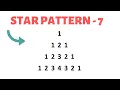 STAR PATTERN - 7 PYRAMID NUMERIC PATTERN PROGRAM