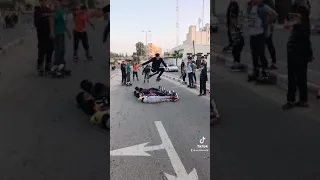 محترفين سكيت فلسطين Skate Palestine اسهل حركة سكيت 