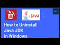 How to Uninstall Java JDK on Windows 10