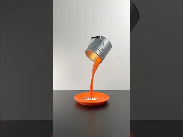 Bucket, desk/portable lamp with tray. video thumbnail