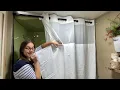 No Hook Waffle Wave Shower Curtain with Built-in Liner from Amazon