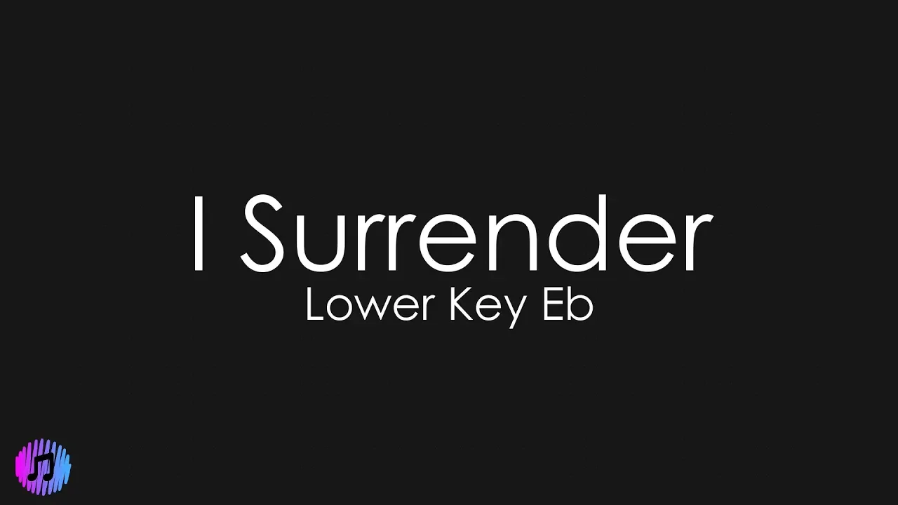 I Surrender - Hillsong Worship | Piano Karaoke [Lower Key Eb]