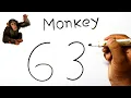 How to Draw a Monkey From Number 63 Monkey Drawing Easy Step By Step Make a Monkey Drawing Easy