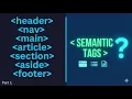 Semantic HTML Tags Explained Header Nav Main Article Section