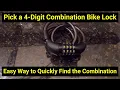 Lock Picking 4-Digit Combination Bike Lock Find the Combo in Less Than 1 Minute