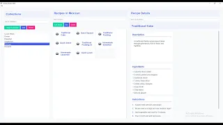 Modern Recipe Manager Python Tkinter GUI Project with JSON Storage Vibe-Coding Build
