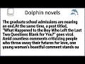 The graduate school admissions are nearing an end At the same time a post titled What Happened