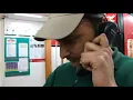 Taking order in papa johns pizza Nottingham