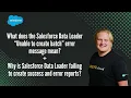 What does the Salesforce Data Loader Unable to create batch error message mean