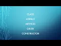 Class Method Atribut Objek dan Construktor JAVA