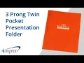 3 Prong Twin Pocket Presentation Folder from 4imprint