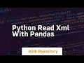 python read xml with pandas