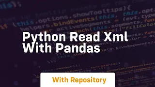 python read xml with pandas