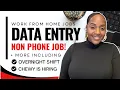 Data Entry NO PHONE 2nd Shift Overnight Work From Home Jobs 2026