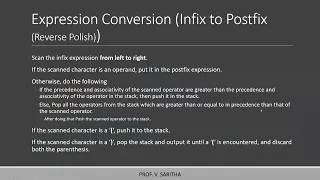 Expression Conversion Infix to Postfix