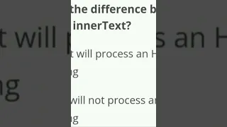 What is the difference between innerHTML innerText
