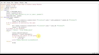 Create MySQL Database Login Page in Python using Tkinter