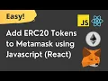 Add ERC20 tokens to Metamask wallet using Javascript React