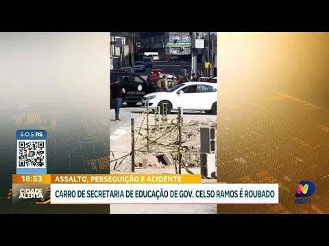 Roubo, perseguição e acidente: carro oficial é recuperado em São José