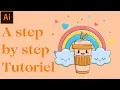 Adobe Illustrator Tutorial Create a Vector Cup Of Coffee for Beginners