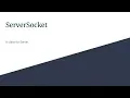 Advance Java Tutorial 03 ServerSocket class and echoing program