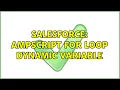 Salesforce AMPScript For Loop Dynamic Variable