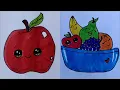 Easy Fruit Basket Apple Drawing Tutorial for Kids Learn to Draw Step by Step