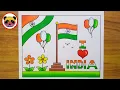 Independence Day Drawing Indian Flag Drawing 15 August Drawing I Love India Drawing Drawing