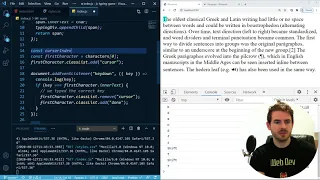 Live coding a Speed Typing Game in Javascript HTML and CSS