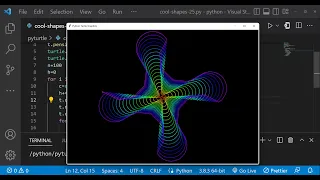 Python Turtle Graphics - 35 Cool Shape Drawing Python Turtle Coding Learnonpy