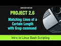 Bash Scripting Session 2 6 - Matching Lines of a Certain Length