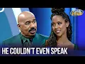 Download Lagu Beautiful Lady STUNNED Steve Harvey | Family Feud Classics