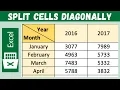 Split Cells Diagonally in Excel - Two Headers in Same Cell