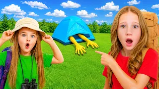 Nastya et ses amis cherchent un endroit sûr pour jouer à cache-cache.