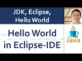 JAVA JDK Eclipse Hello World 04 - Hello World mit Eclipse-IDE