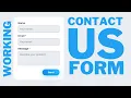 How to Easily Create a working Contact Us Form using HTML CSS and JavaScript
