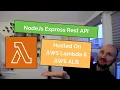 NodeJs Express Rest API AWS Lambda ALB