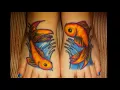 Pisces Tattoo Designs with Various Colors