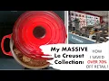 HOW TO SAVE ON LE CREUSET My Massive Collection Soup Pots Bakers Cast Iron Ceramic LC COLORS