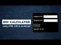 BMI Converter Using HTML CSS JavaScript Beginner Friendly