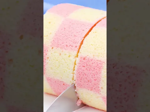 The Cutest Colorful Swiss Roll Ever! 🎀🌈🍰 #shorts #swissroll #baking